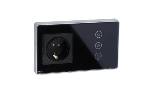 شیشه کلید ترکیبی دو خانه ECO ( 1 پریز + 1 کلید ) (کپی)